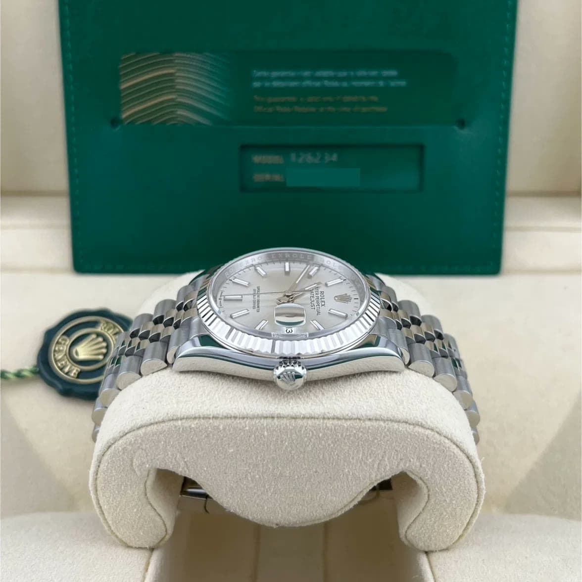 2025 Rolex Datejust 36 Fluted / Silver / Jubilee 126234-0013 — 36 mm, Steel, Silver dial