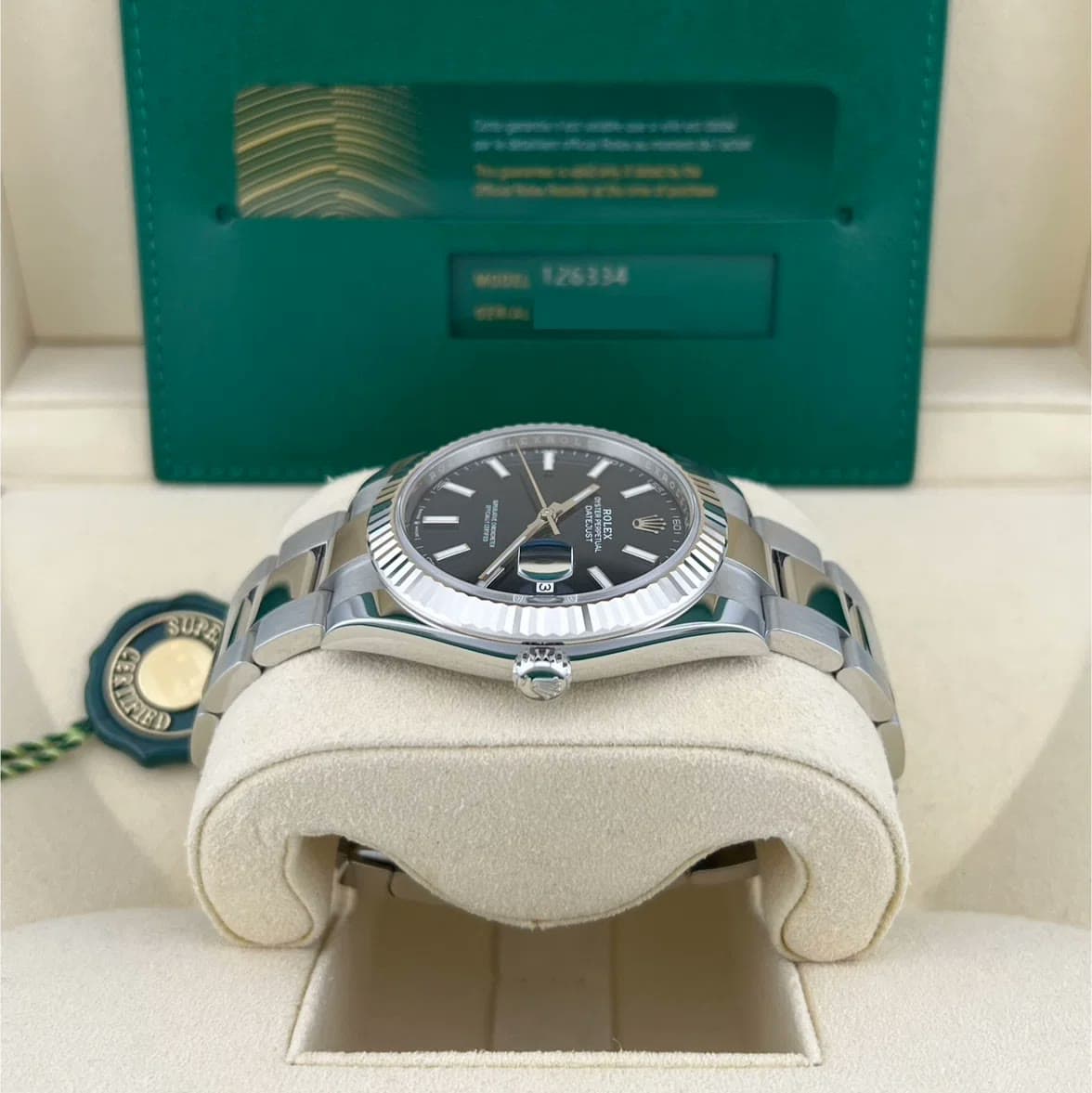 2025 Rolex Datejust 41 Fluted / Blue / Oyster 126334-0001 — 41 mm, Steel, Blue dial