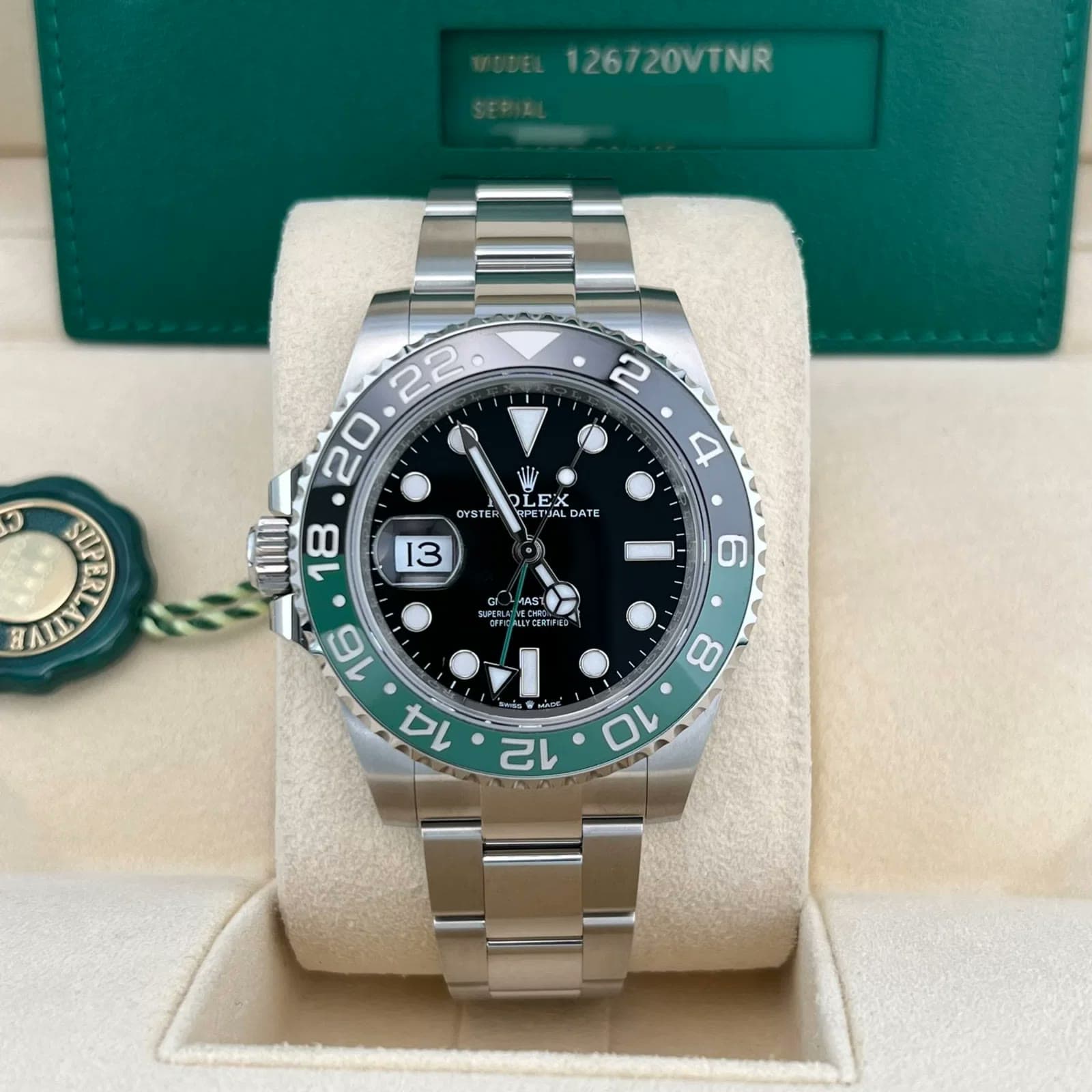 2025 Rolex GMT-Master II "Sprite" / Oyster 126720VTNR-0001 — 40 mm, Steel, Black dial