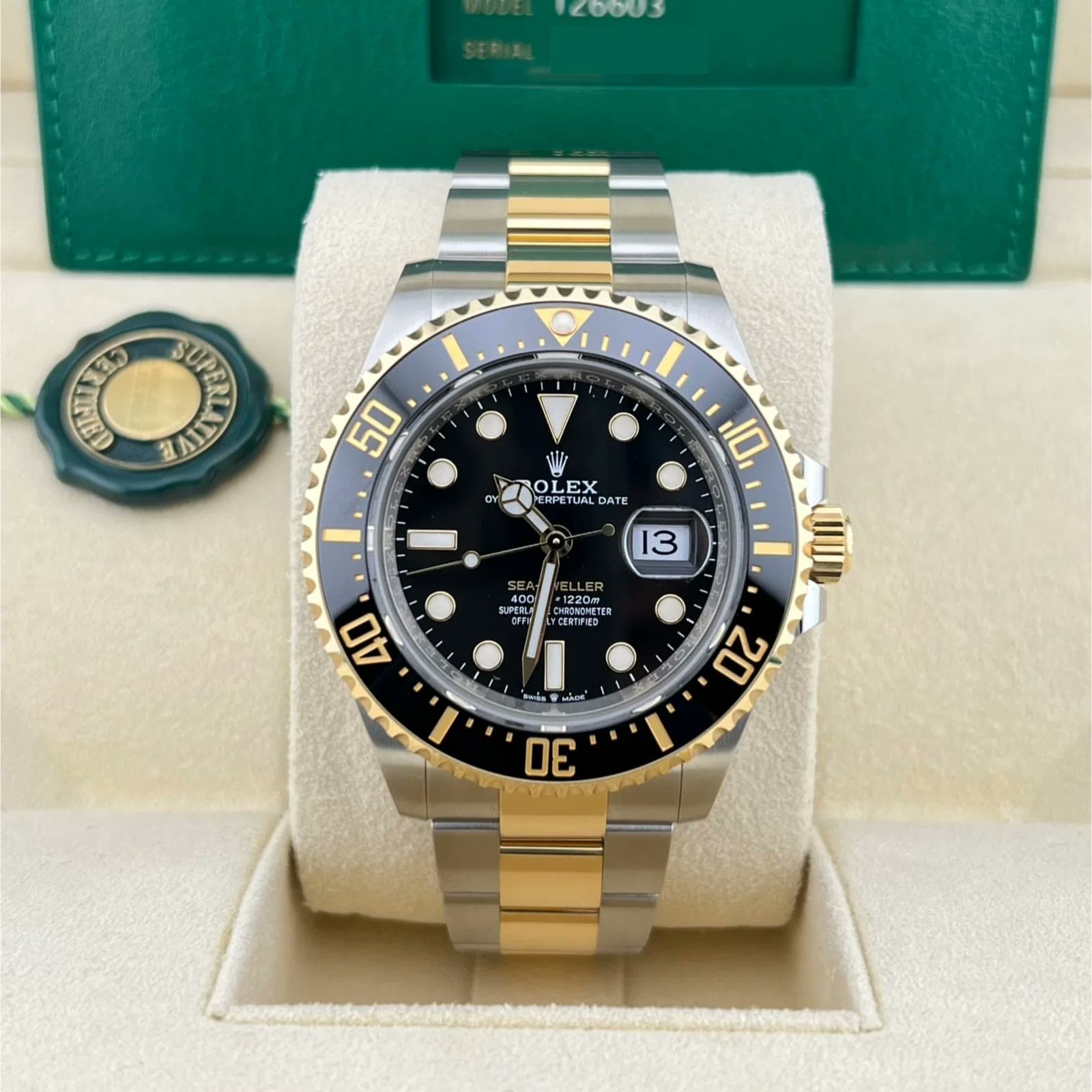 2021 Rolex Sea-Dweller Two-Tone 126603-0001 — 43 mm, Steel & Yellow Gold, Black dial