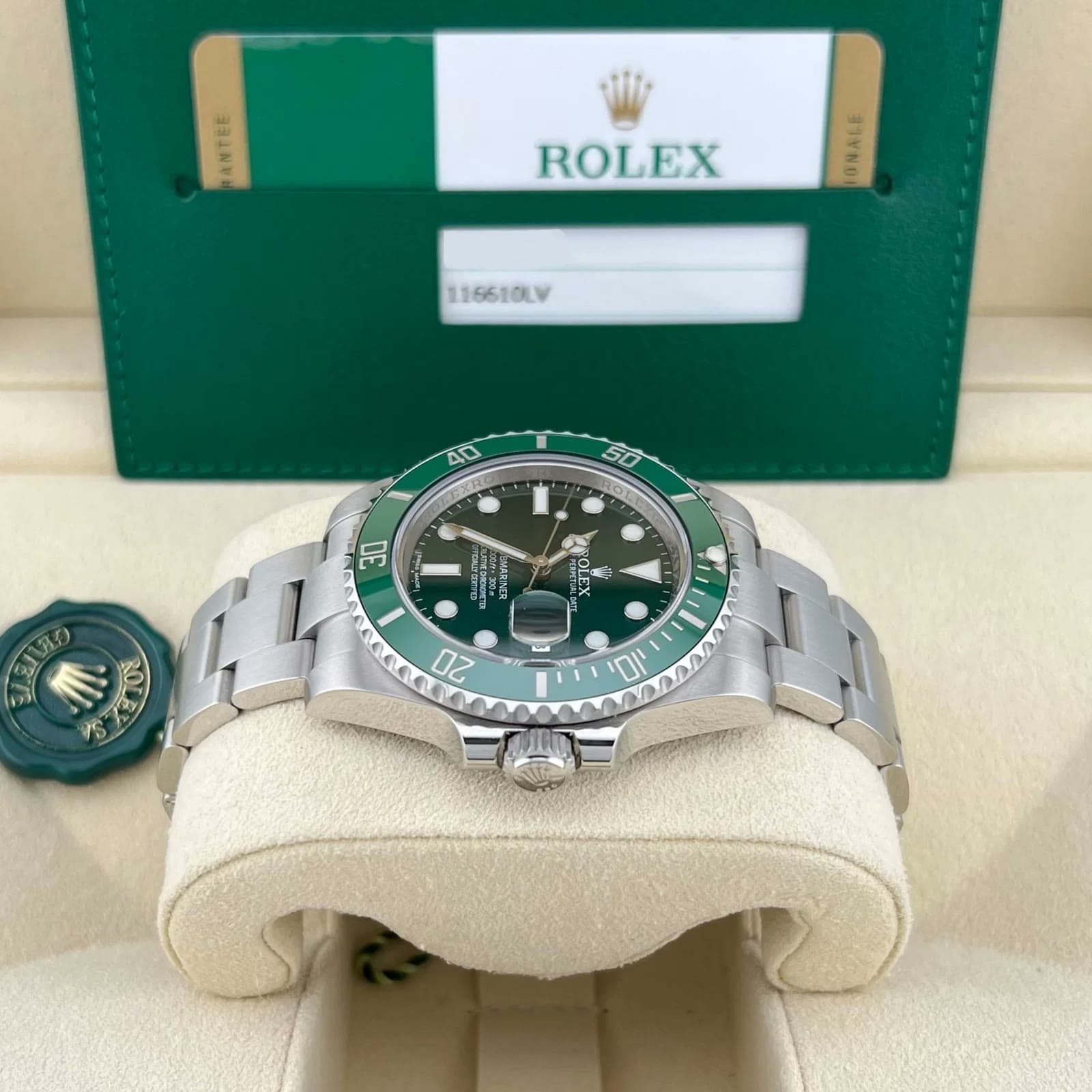 2010 Rolex Submariner "Hulk" 116610LV — 40 mm, Steel, Green dial