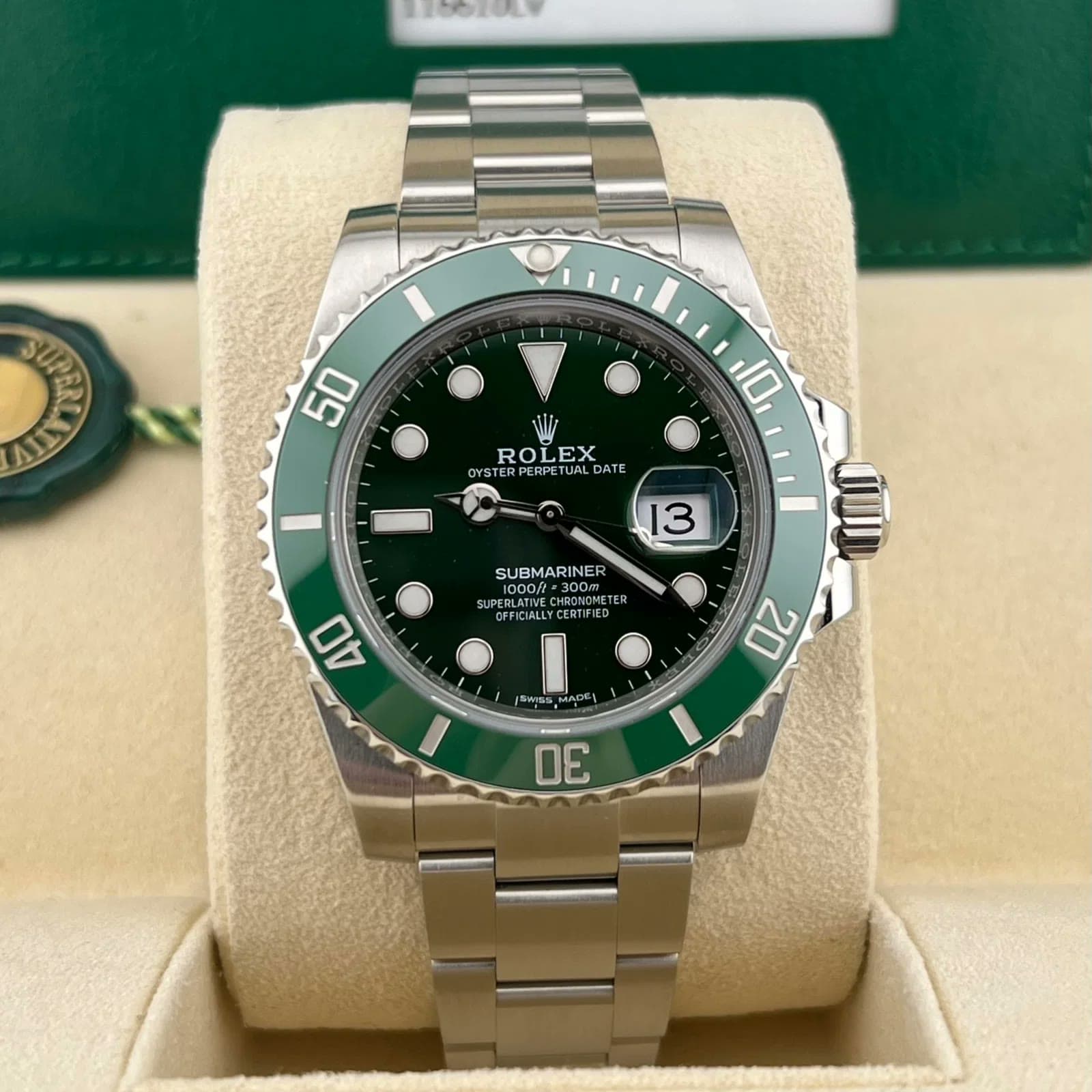 2017 Rolex Submariner "Hulk" 116610LV — 40 mm, Steel, Green dial