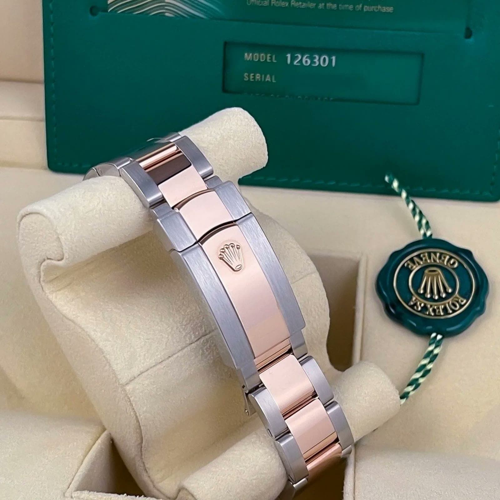 2022 Rolex Datejust 41 Two-Tone "Wimbledon" / Smooth / Oyster 126301-0015 — 41 mm, Steel & Rose Gold, Slate dial