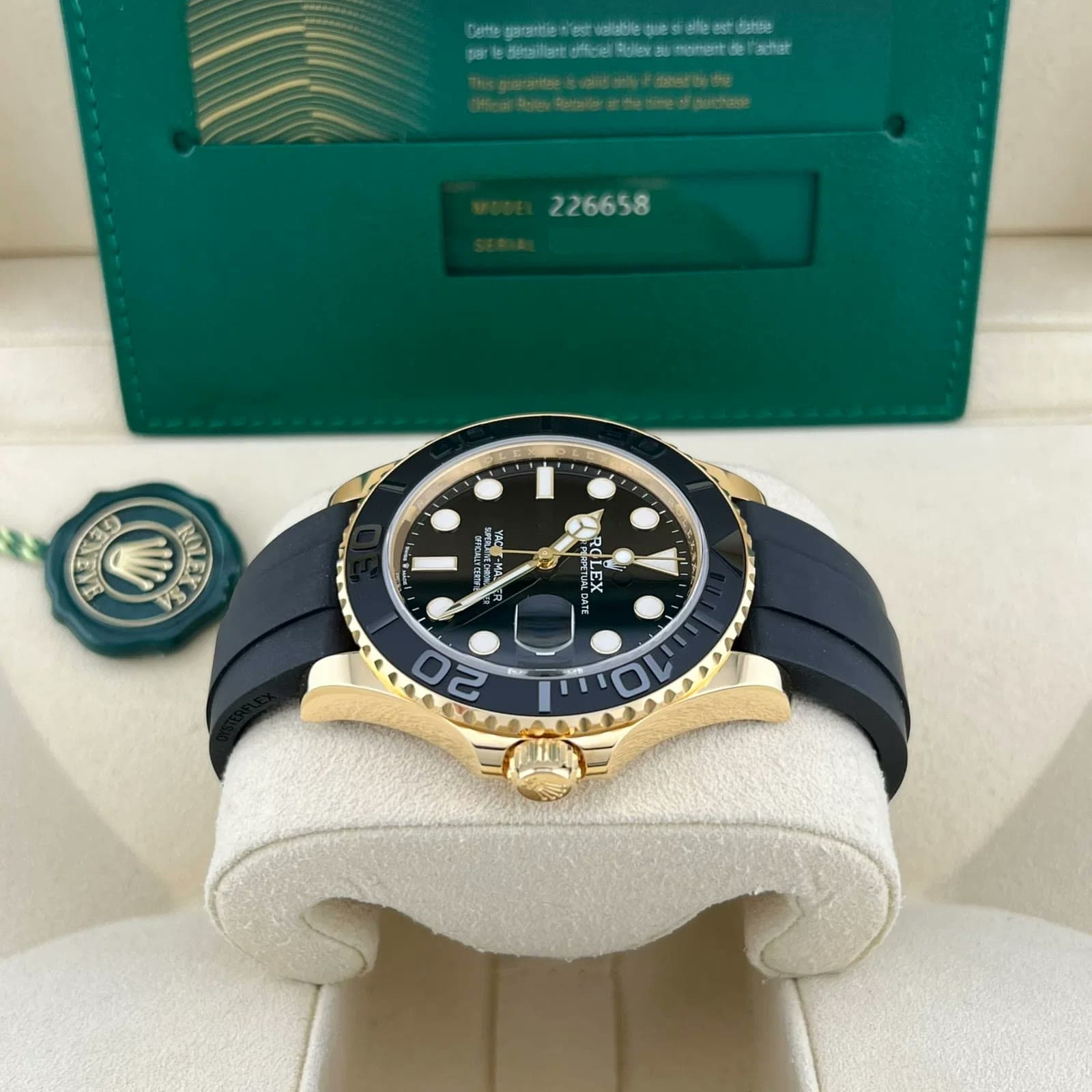 2026 Rolex Yacht-Master 42 Yellow Gold / Black / Oysterflex 226658-0001 — 42 mm, Yellow Gold, Black dial